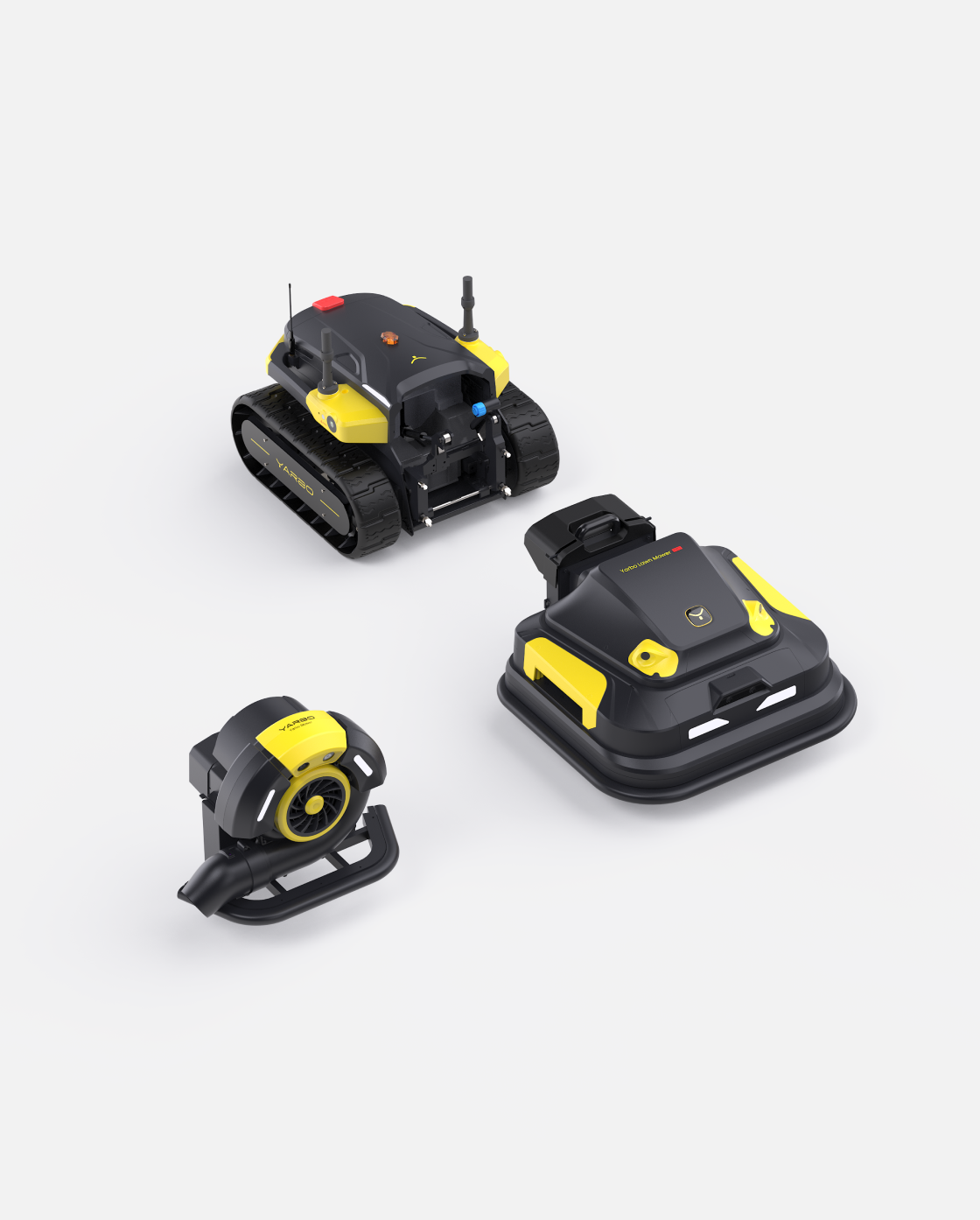 Yarbo Y40 Core with Lawn Mower Pro and Blower Modules