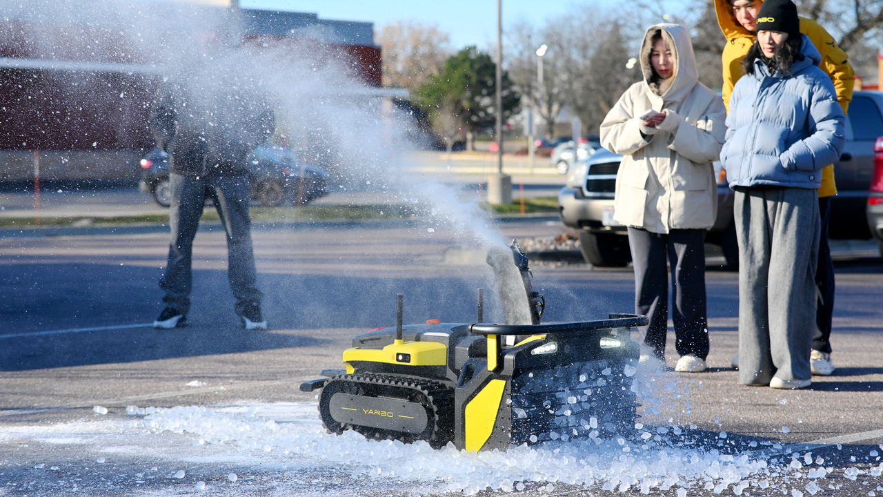 Yarbo's Robot Snow Blower in Action