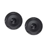 Black cutting discs with central bolt holes and peripheral mounting points, shown in top-down view.